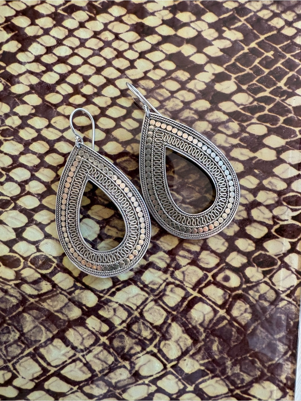 Anna Beck classic large sterling silver Teardrop Earrings